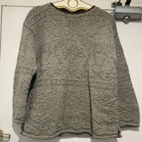 VINTAGE JACOB CHUNKY KNIT WOOL SWEATERS PATTERNS SIZE L - Picture 1 of 10